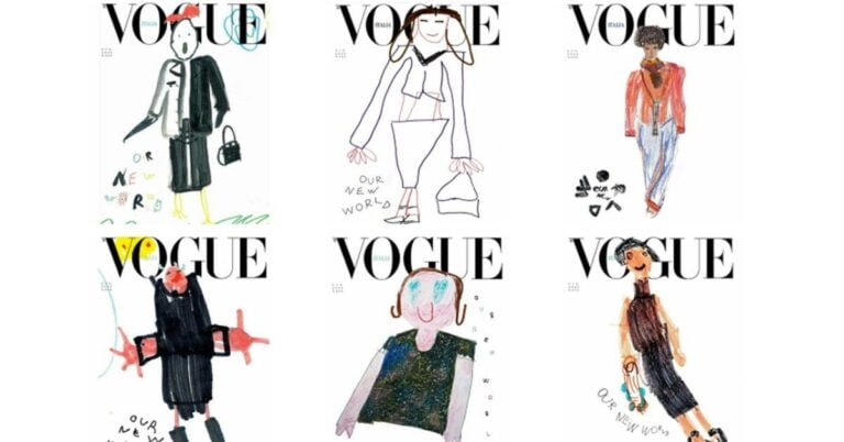 Дитячі малюнки на обкладинці Vogue Italia