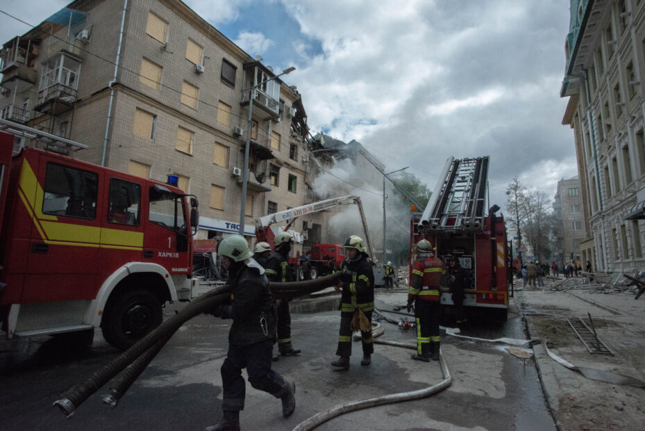 Russian Army Destroyed A High-rise Building In Kharkiv City Center — Photo