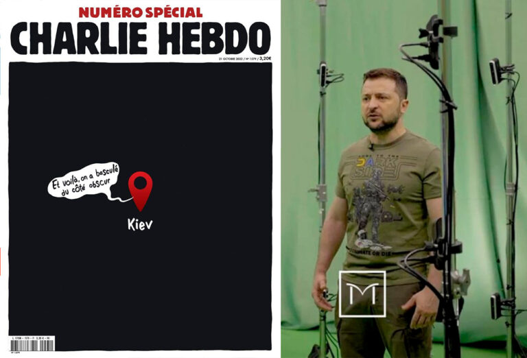 Фейк: Нова обкладинка Charlie Hebdo присвячена блекауту в Україні