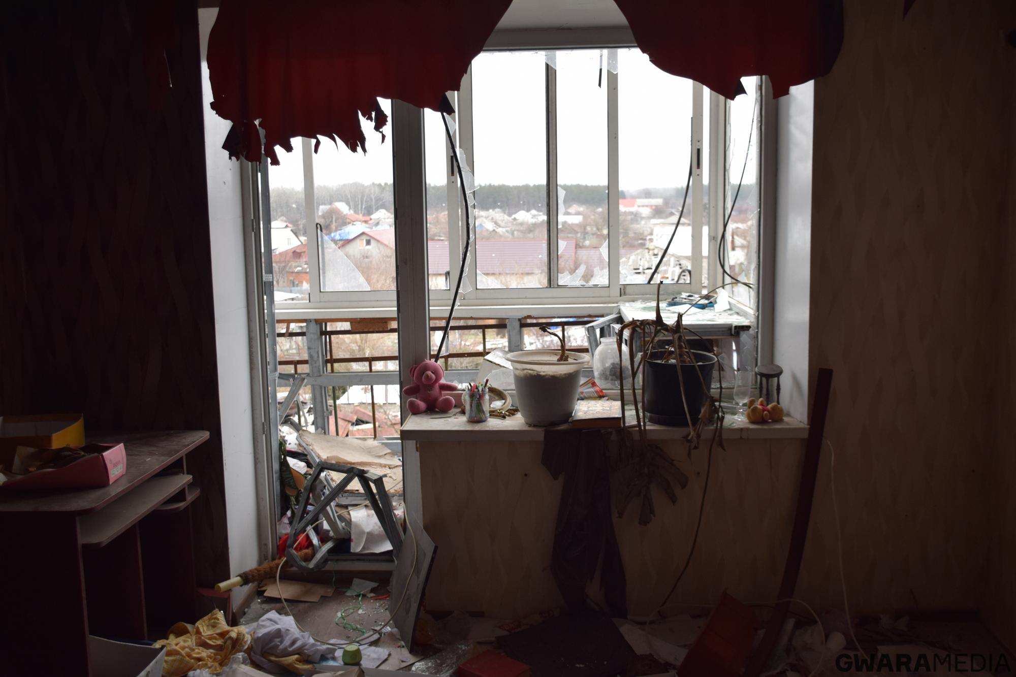 A nursery room in a destroyed house. Izium in Kharkiv Oblast, January 2023 / Photo: Denys Glushko for Gwara Media