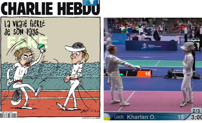 Фейк. Charlie Hebdo висміяли вчинок Ольги Харлан