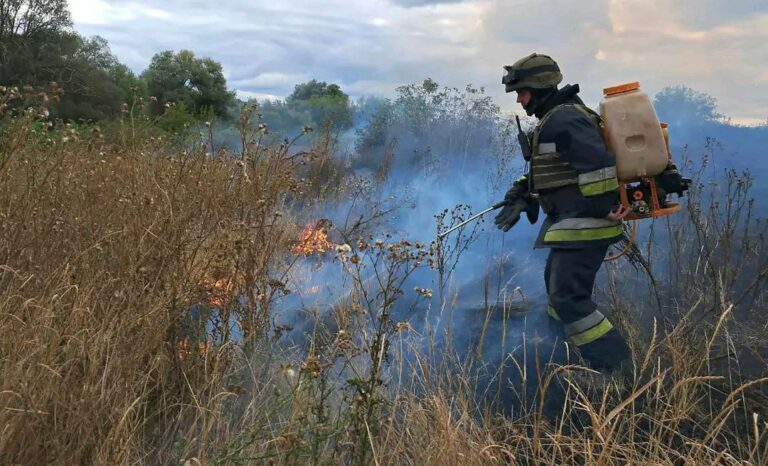 Рятувальники у Куп’янському районі ліквідували пожежу, спричинену російськими обстрілами
