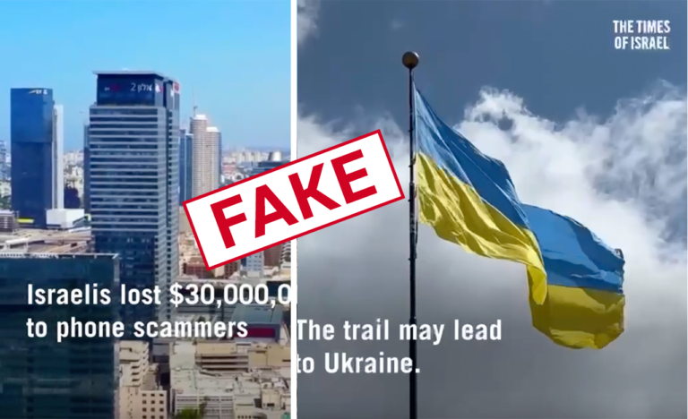 Debunking Russian Fake. Phone Scammers from Ukraine Defraud Israelis of $30 Million