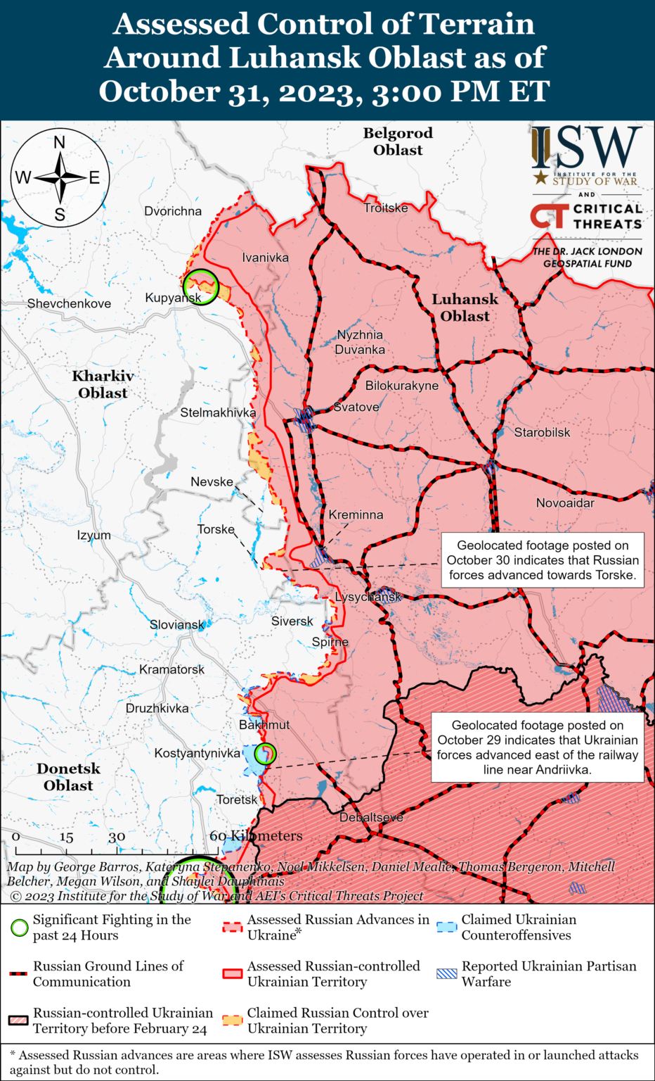 Russians Continued Offensive near Kupyansk-Svatove-Kreminna Line ...