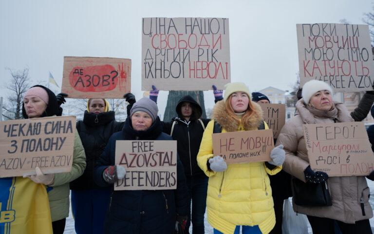 Families of Captured Azovstal Defenders Held Rally in Kharkiv