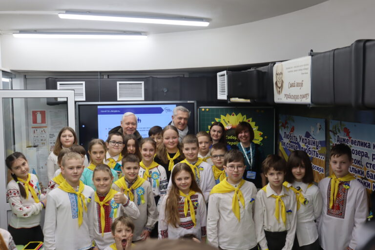 UN High Commissioner for Refugees Visited Underground School in Kharkiv