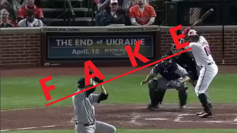 Debunking Russian Fakes. No, Baseball Match in the US Didn’t Display an Ad for Non-Existent End of Ukraine Movie