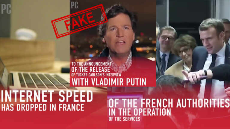 Фейк. Під час трансляції інтерв’ю Путіна Такеру Карлсону у Франції майже у два рази впала швидкість інтернету