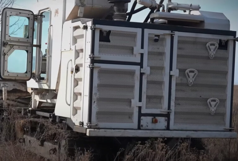 Armtrac 400 Demining Machine Works in Kharkiv Oblast to Clear Mines