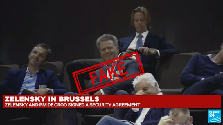 Фейк. France 24: під час пресконференції у Брюсселі бельгійські депутати сміялись над Зеленським