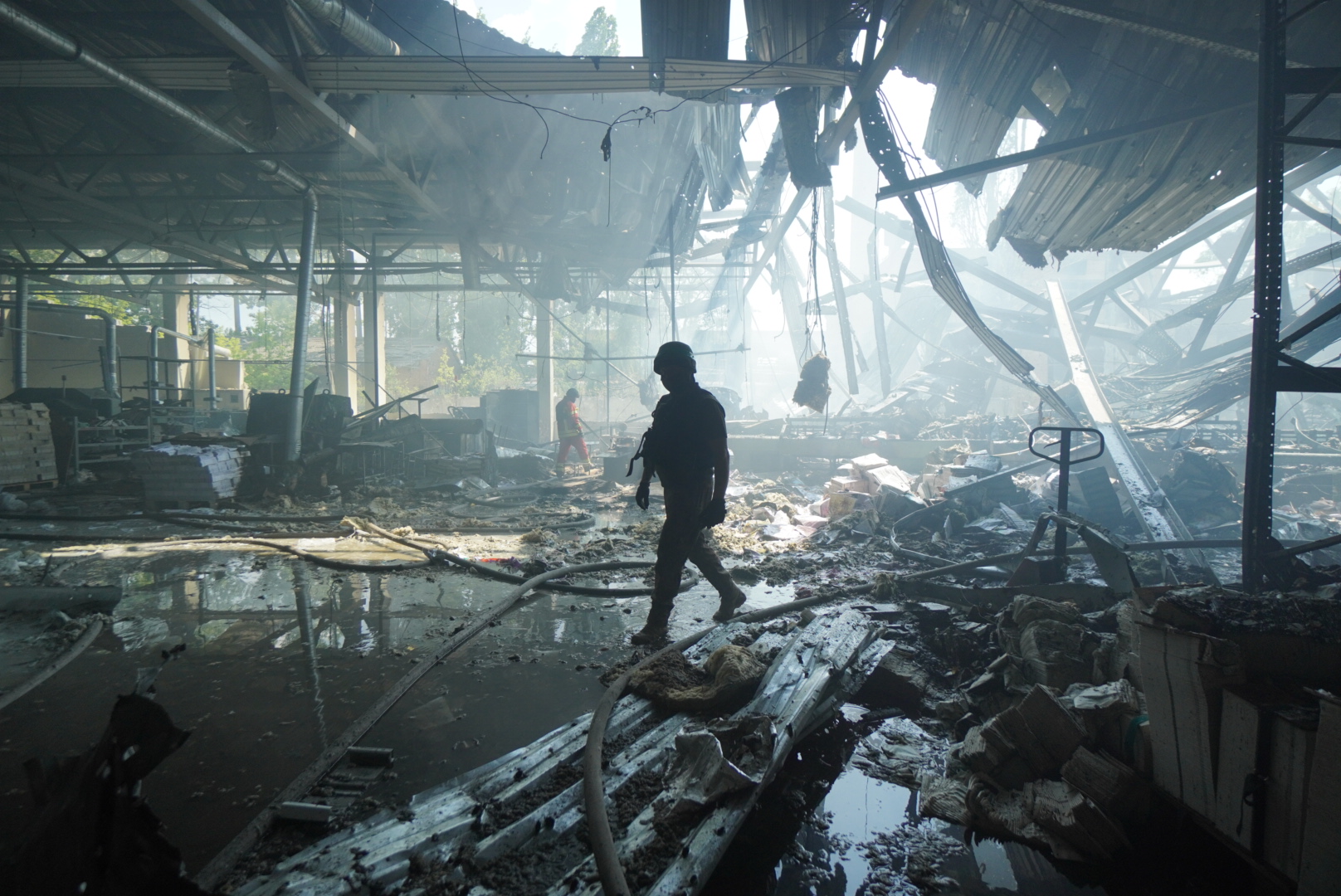 Printing house in Kharkiv damaged during a massive Russian missile attack on May 23 / Photo: Ivan Samoilov for Gwara Media