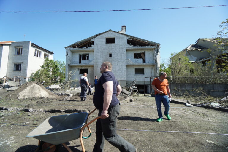 In photos: Russians shell Kharkiv with glide bombs, damaging 15 private houses