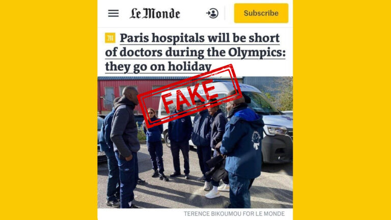 Фейк. Le Monde: Паризькі медики масово тікають з міста на період проведення Олімпійських ігор
