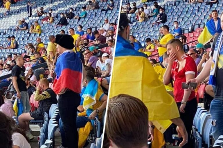 Маніпуляція. Українські вболівальники на Євро побили футбольного фаната з російським прапором