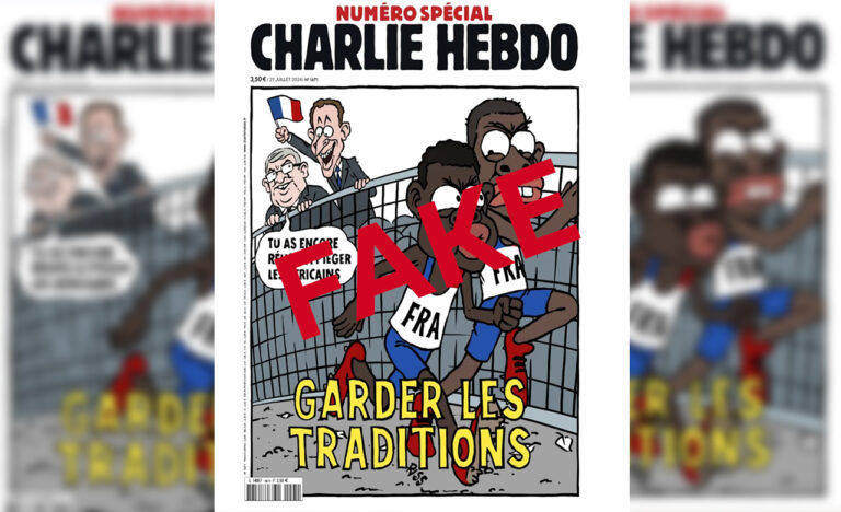 Фейк. «Збереження традицій»: обкладинка Charlie Hebdo висміює Олімпійські ігри