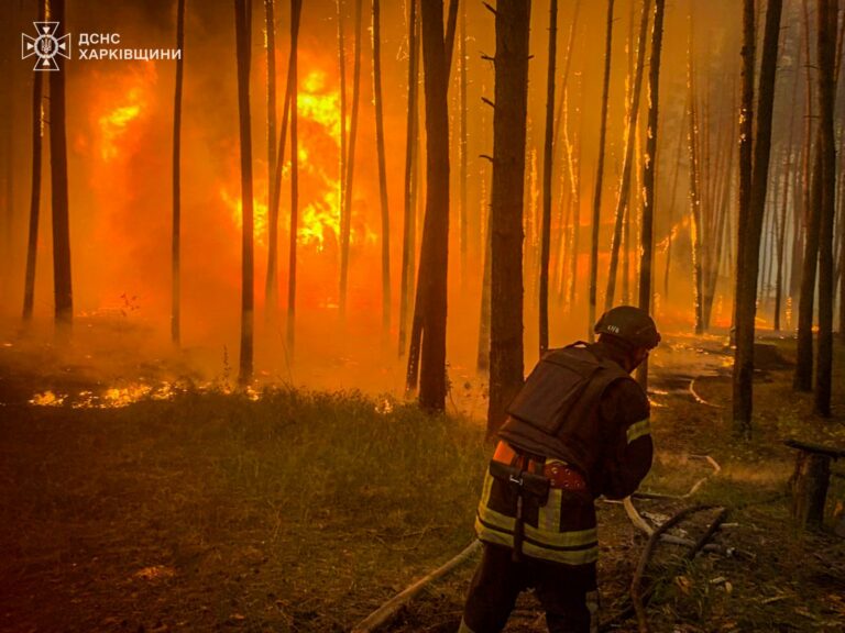 Russian attacks cause fires in 3 settlements of Kharkiv region