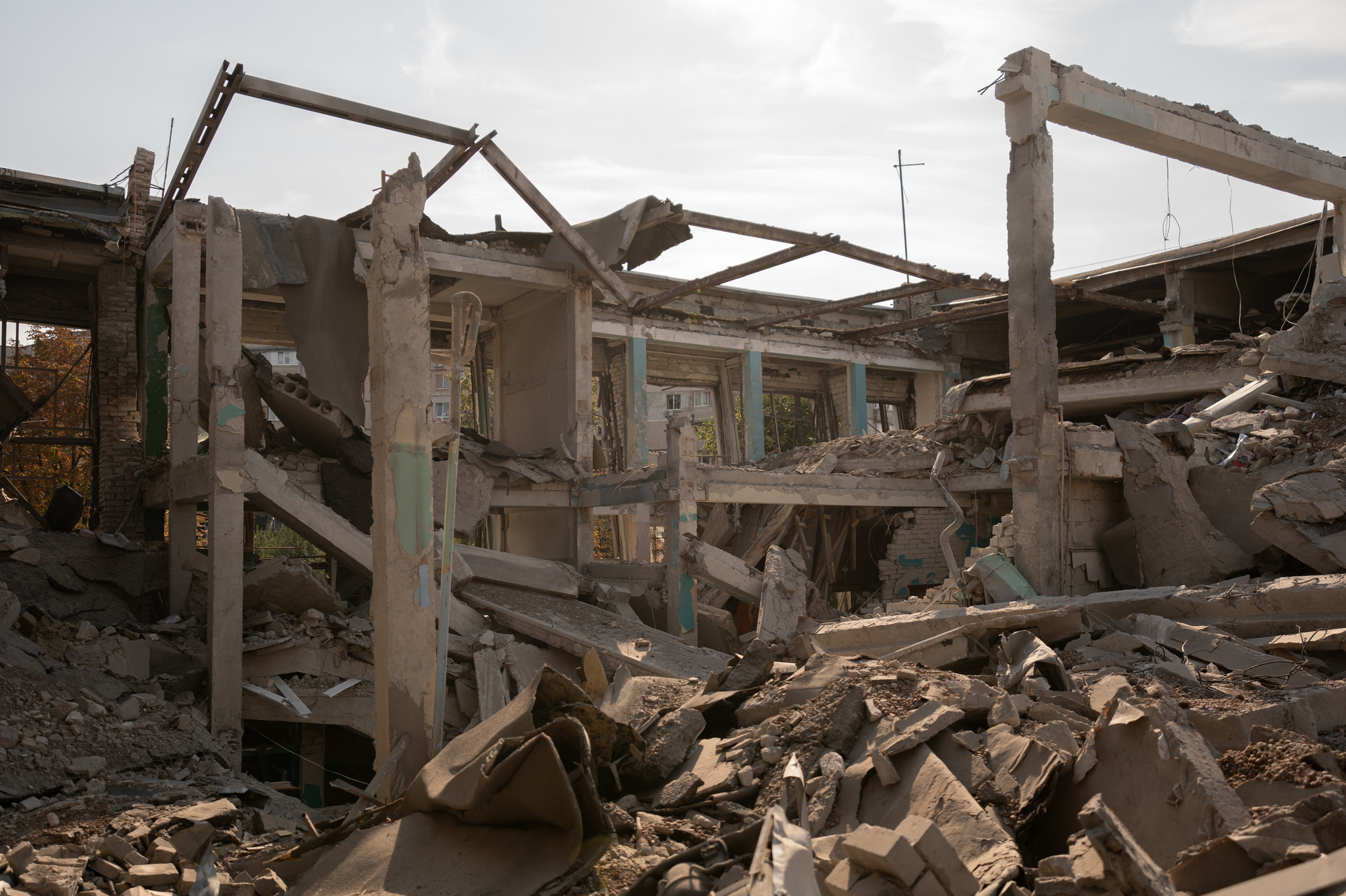 Aftermath of Russian attack on a largest sport complex in Kharkiv on September 1 / Photo: Hnat Holyk for Gwara Media