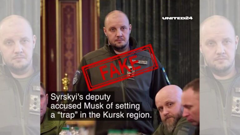 Debunking Russian fakes. No, Ukraine’s army commander didn’t blame Elon Musk for Starlink glitch during Kursk Operation 