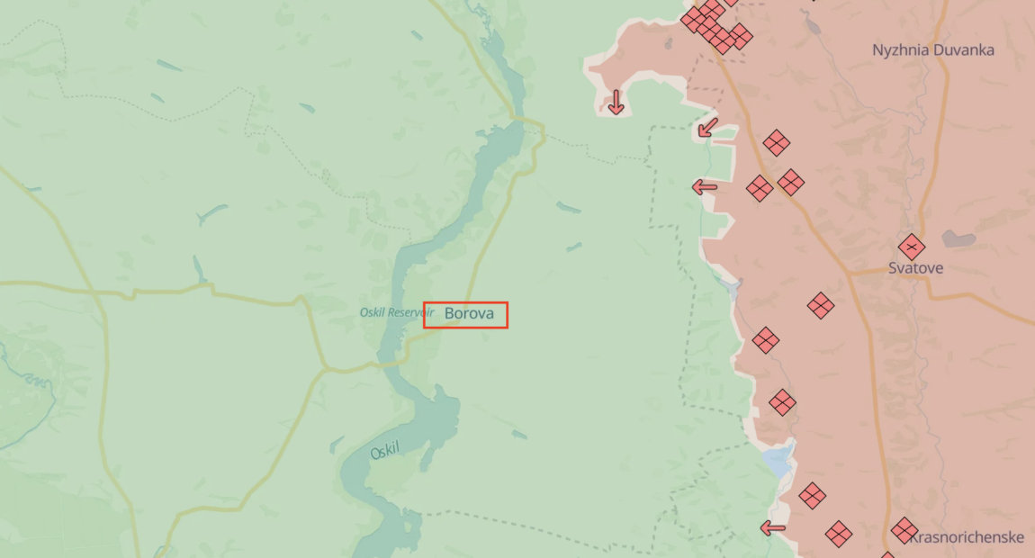 Russian troops advancing towards Borova, September 3 / Photo: DeepState Map 