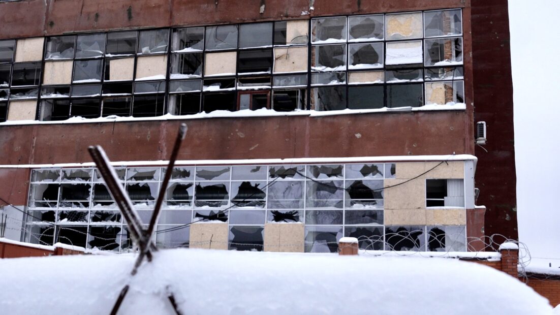 Blown-out windows of Vovchansk aggregate plant / Photo: Denys Klymenko, Gwara Media