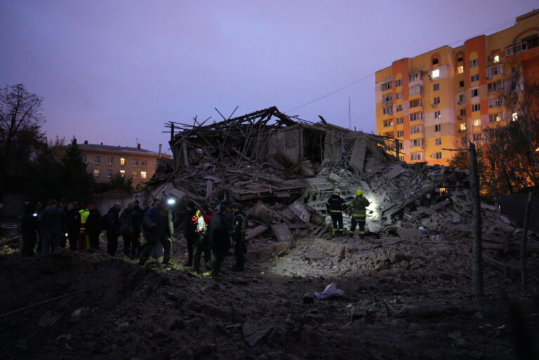 In photos: Russian missile attack on Kharkiv killed 1, injured 40, including 30 police workers 