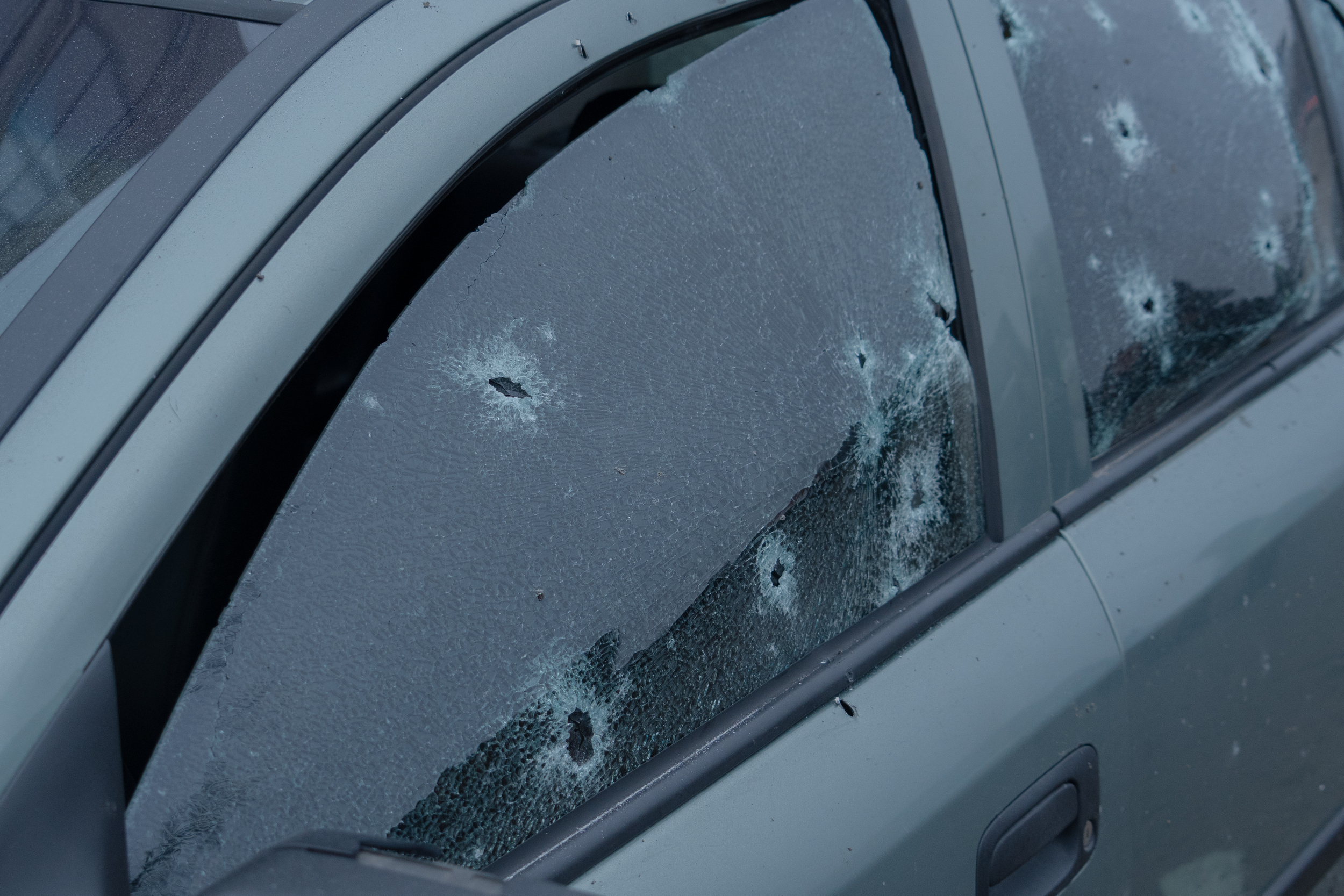 Car, damaged in Russian drone strike on Kharkiv on January 25, 2025 / Photo: Liubov Yemets, Gwara Media