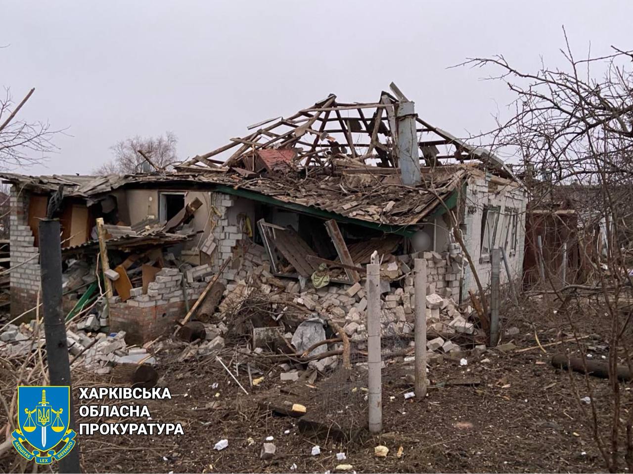 Наслідки обстрілу Куп'янська 26 січня / Фото: Харківська обласна прокуратура