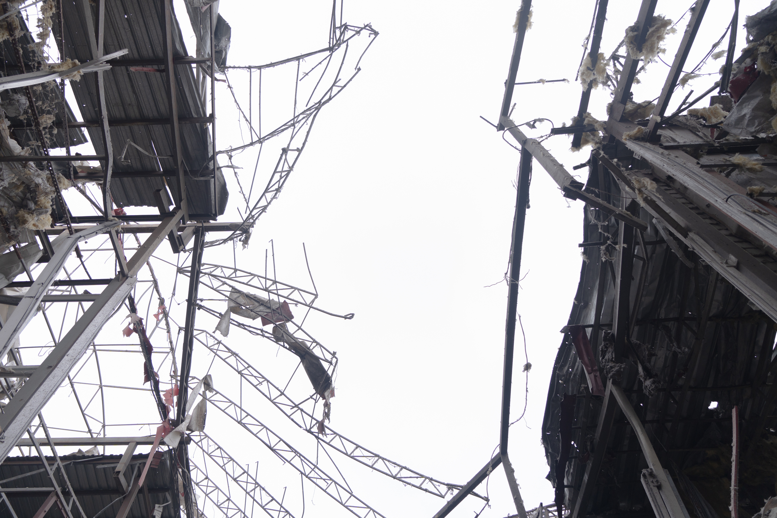 Aftermath of Russian drone strike at Barabashovo market in Kharkiv on Feb 6 / Photo: Liubov Yemets, Gwara Media