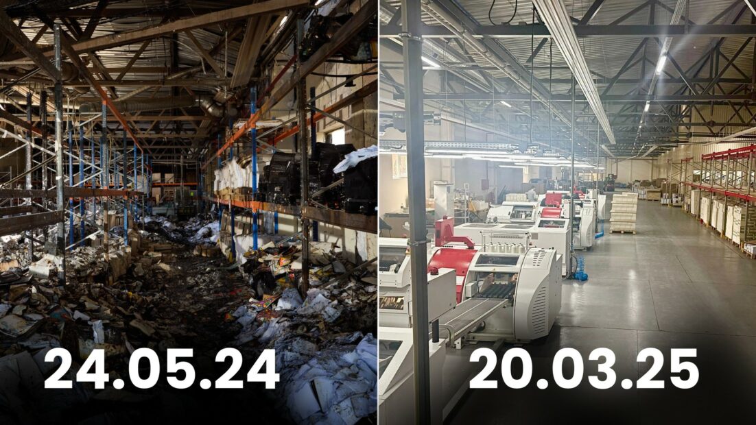 How printing house Faktor-Druk in Kharkiv looked in 2024 and 2025 year / Source: Yuliia Svyrydenko 