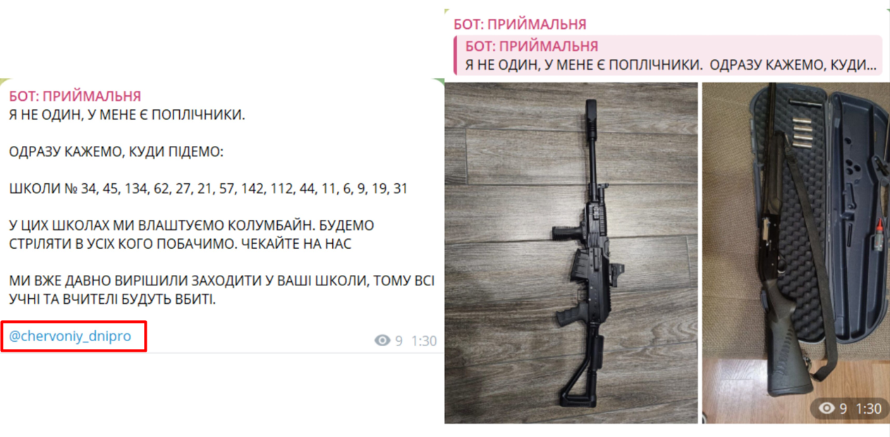 fake school shooting threats dnipro 