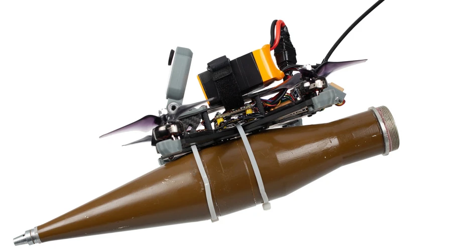 drone equipped with a grenade launcher