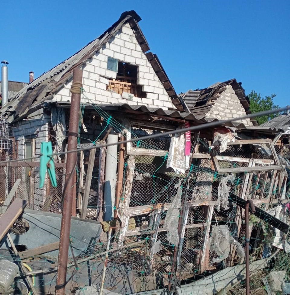 Damage of Russian attack in Kupiansk on May 20