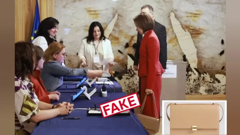 Debunking Russian fakes. No, Maia Sandu didn’t carry $150,000 handbag to elections