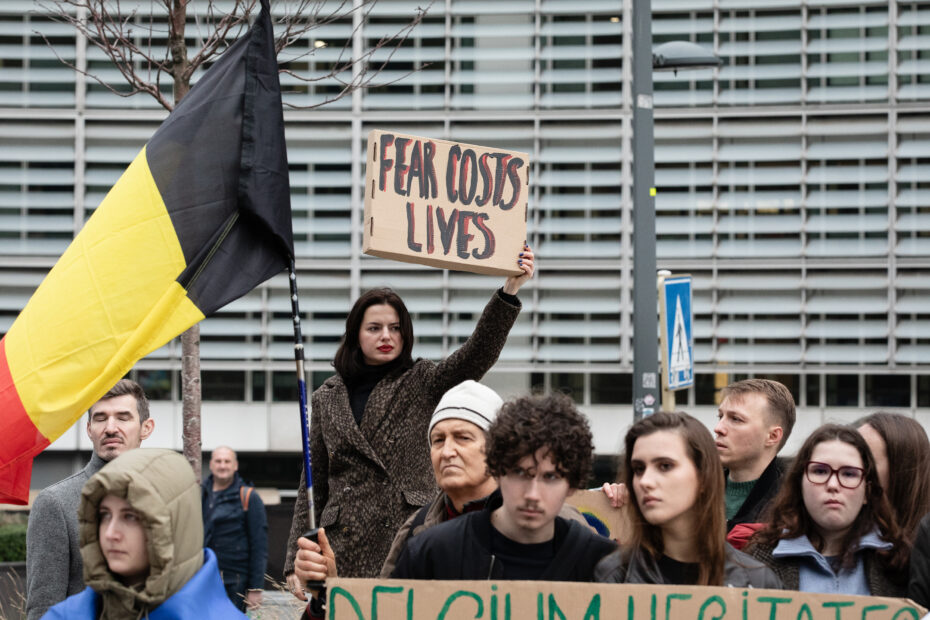 Protestors in Belgium demand unblocking reparation loan for Ukraine 