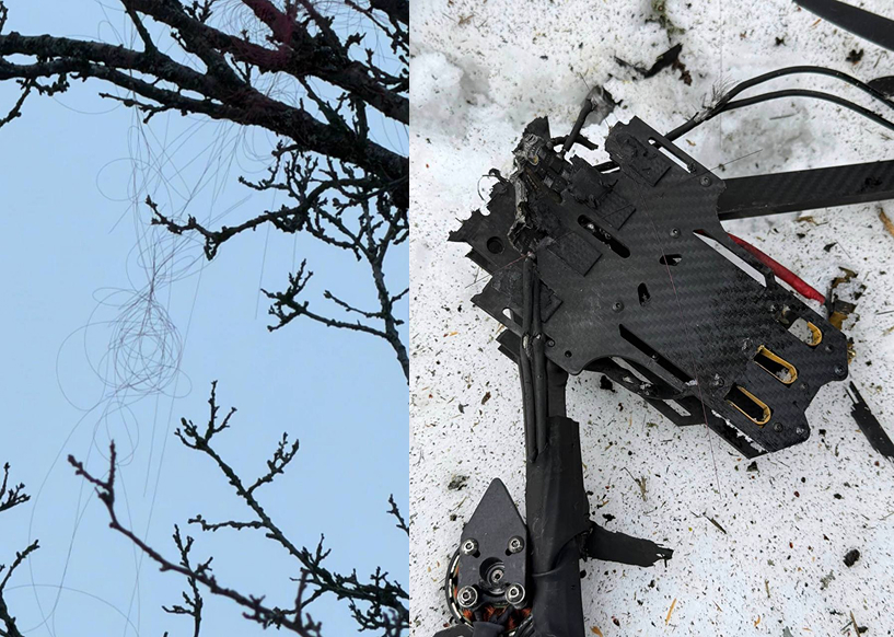 Russian fiber-optic FPV drone hits Kharkiv for first time