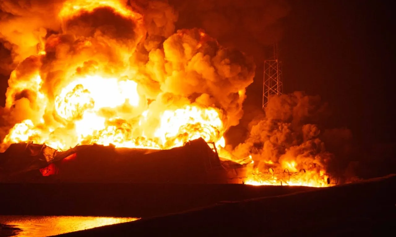 Russian attack on gas Ukrainian facilities