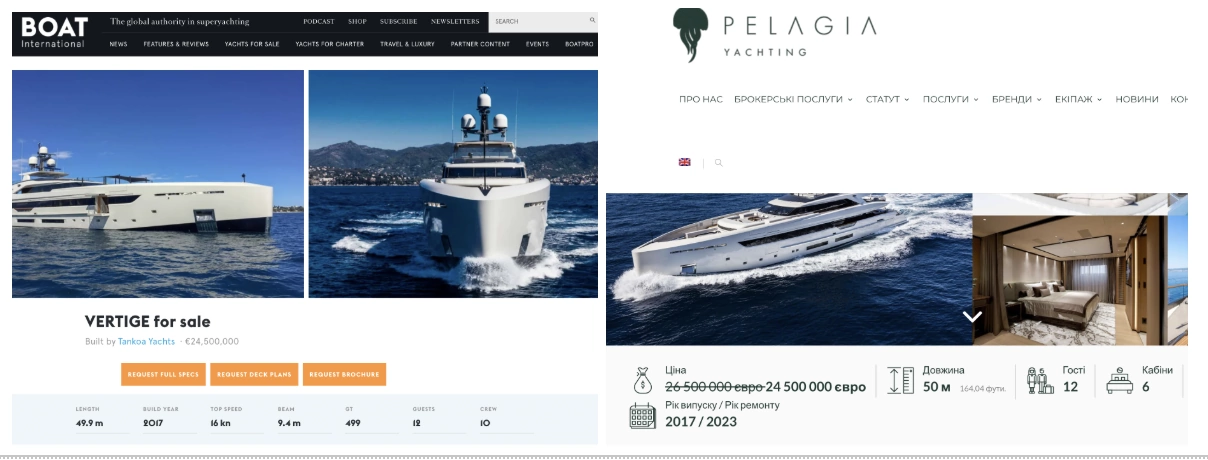 зображення до посту: Debunking Russian fakes. No, wife of Ukraine’s Defense Minister did not become co-owner of luxury yacht