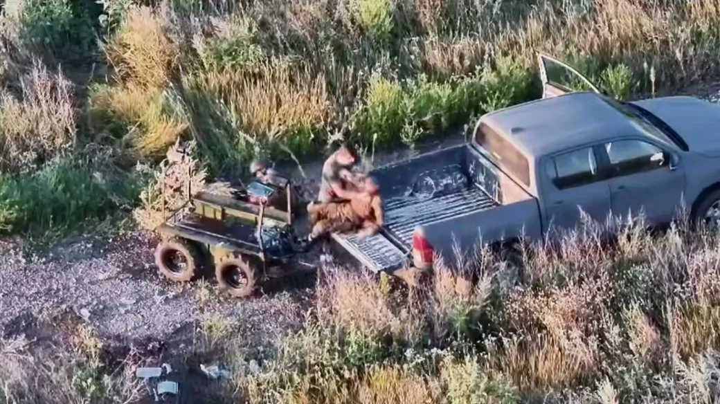 Commander of Code 9.2 company Vladyslav Polskyi is evacuating injured soldiers in Kharkiv region