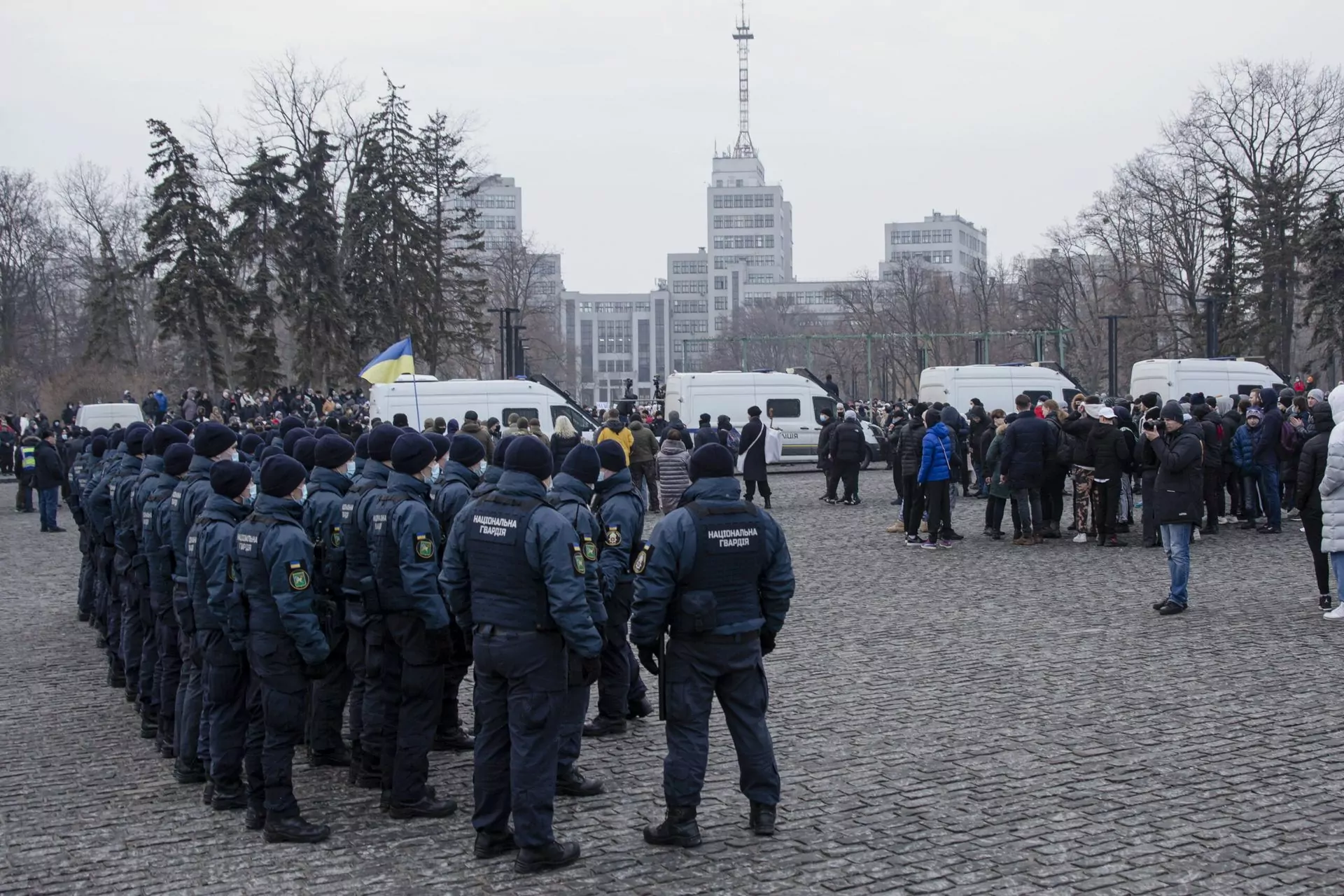зображення до посту: Протести навколо ковзанки. Харків у лютому