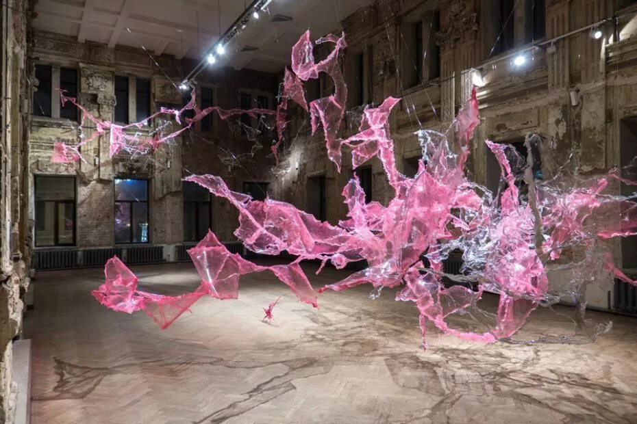 An installation by Ukrainian artist Aljosha