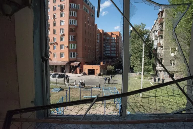 Russian Troops Are Shelling Kharkiv with Rocket Artillery — Photo