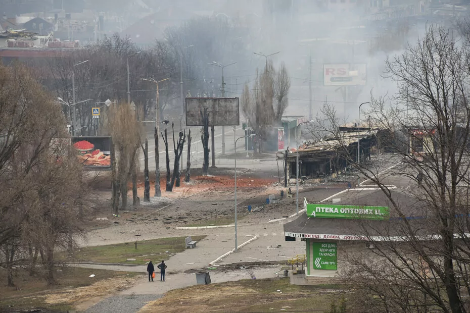 Ukrainian war footage Northern Saltivka