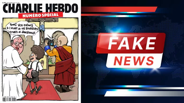 Фейк: на новій обкладинці Charlie Hebdo виправдовують звірства армії РФ
