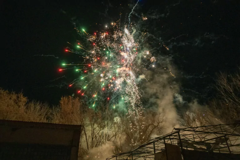 Night Rocket Attack on Kharkiv Caused Fireworks – Photo