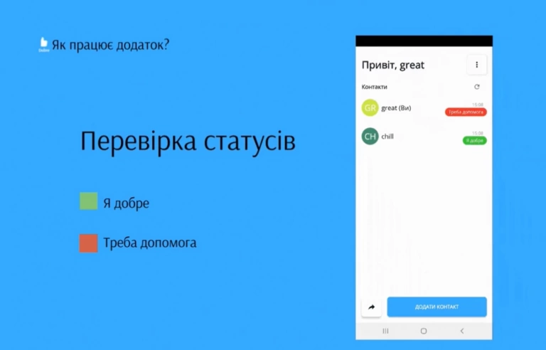 Волонтери розробили застосунок, щоб залишатися на зв’язку при слабкій мережі