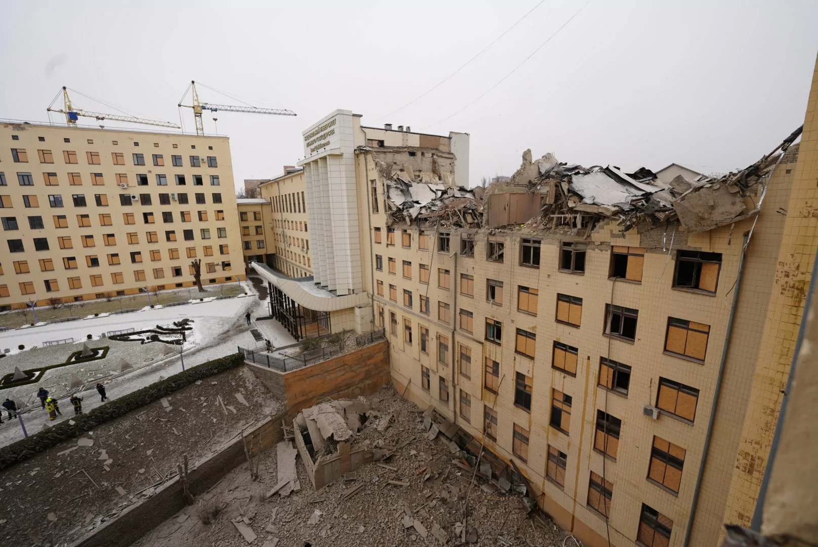 Beketov University after the shelling of Kharkiv, 2023 / Oleksandr Magula for Gwara Media