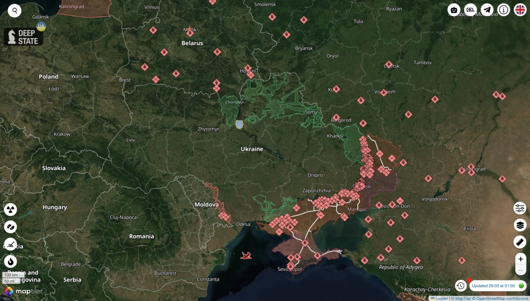 Карта Діпстейт (мапа бойових дій Deep State Map)