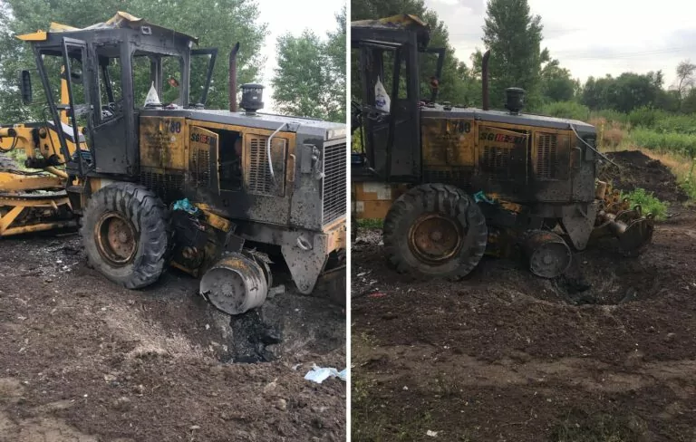 У Печенігах водій грейдера підірвався на міні