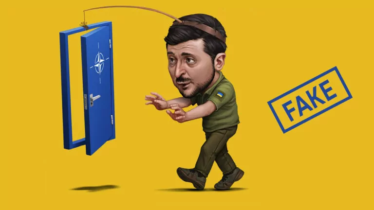 Фейк. На обкладинці німецької газети Handelsblatt висміюють прагнення Зеленського набути членства в НАТО