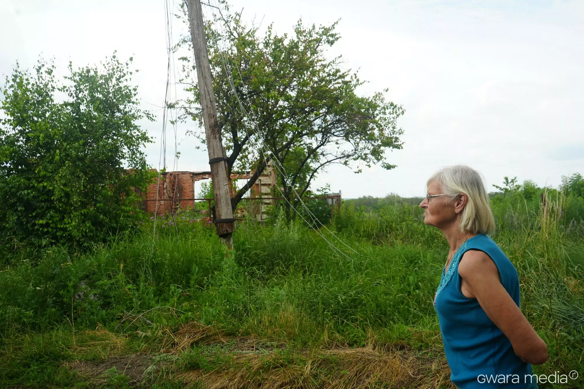 зображення до посту: Замість вручну намальованих квітів — написи російських солдатів: історія одного дому в Довгенькому
